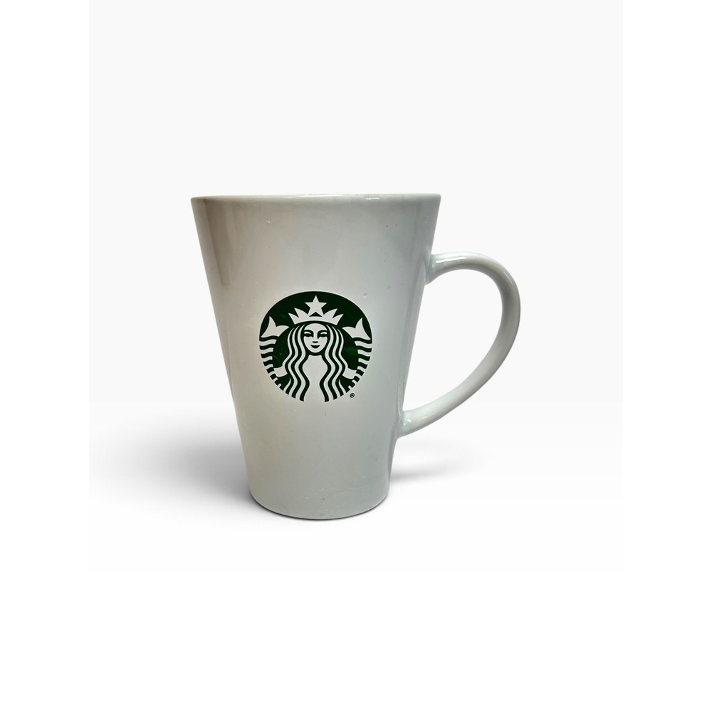 White w/Green‎ Siren Logo Starbucks Coffee Mug 17.24oz 2016 Tapered Latte